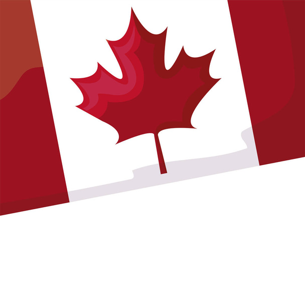Flaga kanadyjskiej ikony patriotycznej - Wektor, obraz