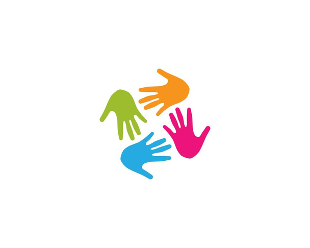 Vorlage für das Logo der Handpflege - Vektor, Bild