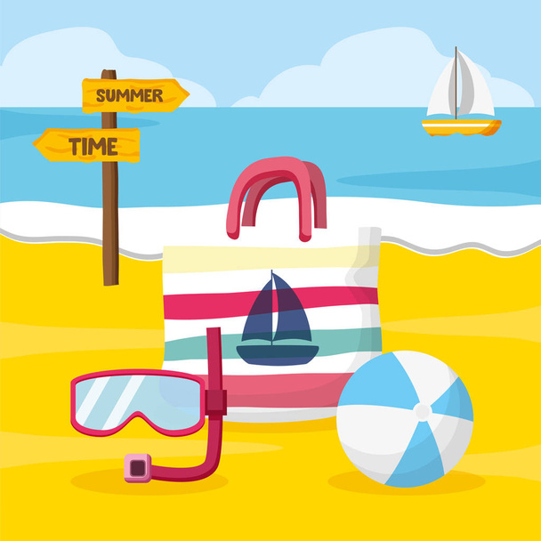 summer time holiday - Vector, Image