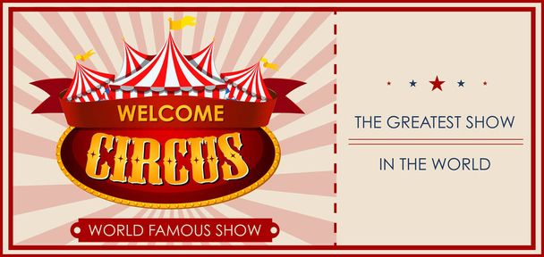 Circus, fun fair, amusement park theme template - Vector, Image