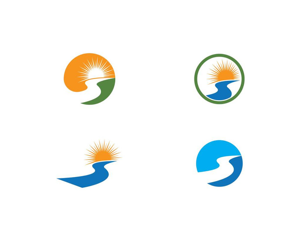 Szablon Logo rzeki - Wektor, obraz