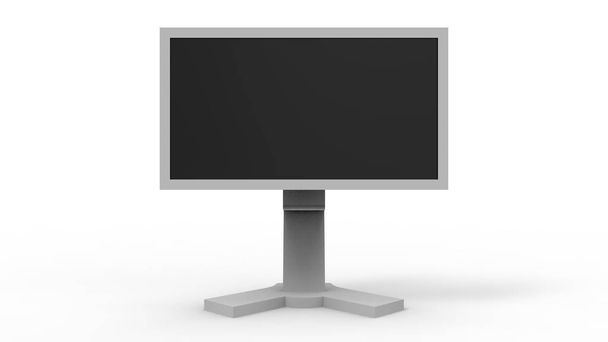 renderização 3d de uma tela de computador isolada em fundo de estúdio branco
 - Foto, Imagem