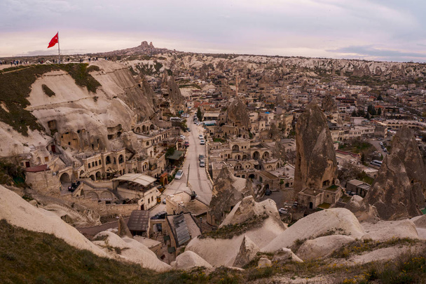 Manzara Göreme günbatımı görünüm noktası. Kapadokya. Nevşehir Pro - Fotoğraf, Görsel