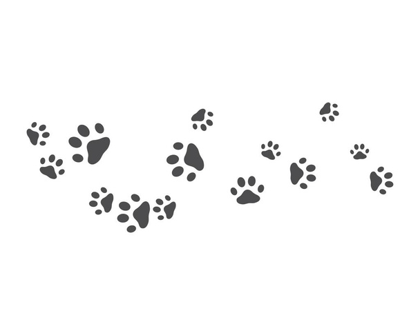 Dog paw print seamless. Template for your design, wrapping paper, card,  poster, banner, flyer. Vector illustration. Isolated on white background  Stock Vector by ©artkovalev 171541566