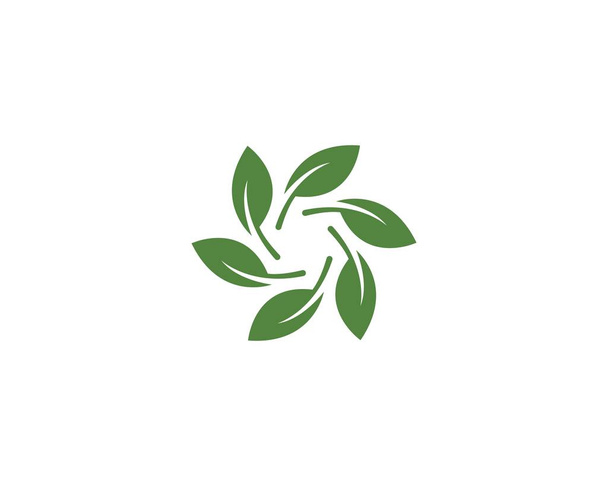 green leaf logo vector - Vektor, kép