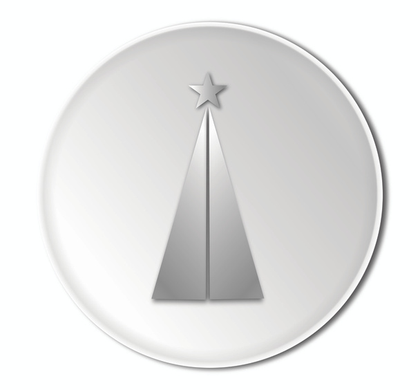 X-mas tree business icon - Vector, Image