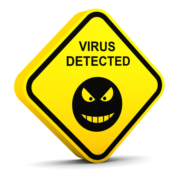 Aviso: vírus detectado
 - Foto, Imagem