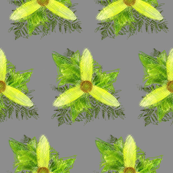 seamless pattern with flowers on background - Photo, Image