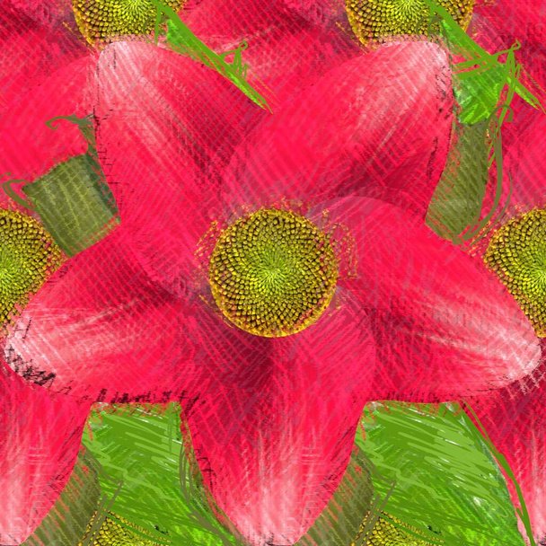 seamless pattern with flowers on background - Foto, imagen