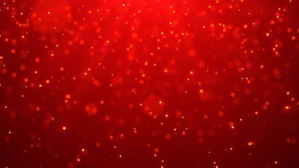 Weihnachten roter Hintergrund. abstrakte magische Licht Hintergrund. Bokeh-Hintergrund. 3D-Darstellung. - Foto, Bild