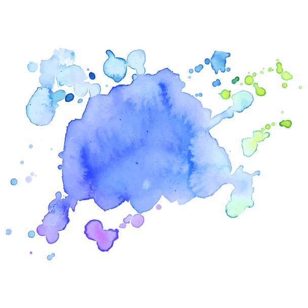 Abstract isolated colorful vector watercolor splash. Grunge element for paper design. - Vektor, kép