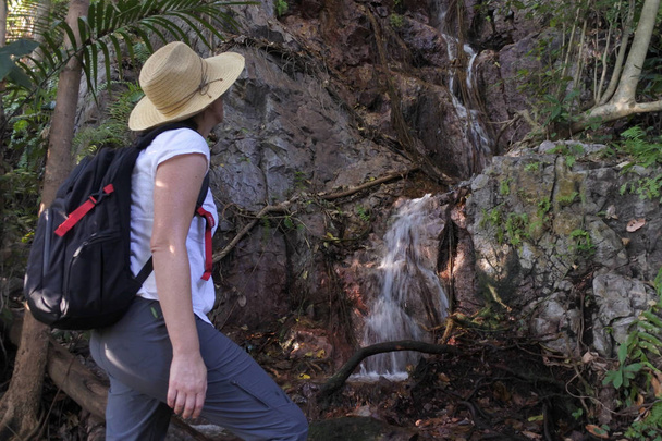 Woman hiking at Litchfield National Park Northern Territory Aust - Photo, Image