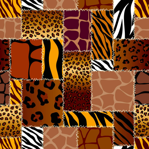 Patchwork textile pattern. Seamless quilting design background. - Вектор,изображение