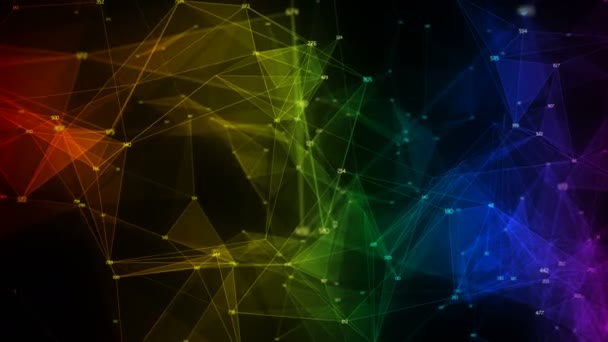 Абстрактный фон красочные радуга радуга случайный цифровой сети данных - Кадры, видео