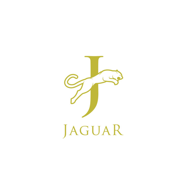 simple elegant roaring jaguar logo icon illustration vector template design. - Vector, Image