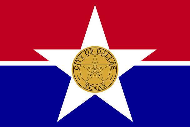 Bandera de Dallas, Texas, Estados Unidos de América. Vector ilustra
 - Vector, Imagen