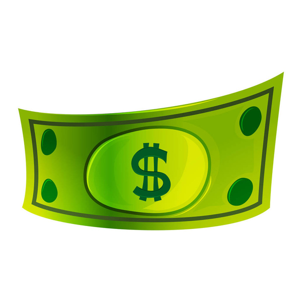 Zöld dollárost fehér alapon - Vektor, kép