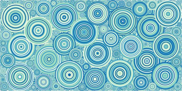 abstrakte generative Kunst Farbe verteilte Kreise Punkte Hintergrund Illustration - Vektor, Bild