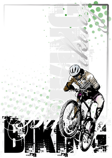 Mountainbike vertikaler Hintergrund - Vektor, Bild