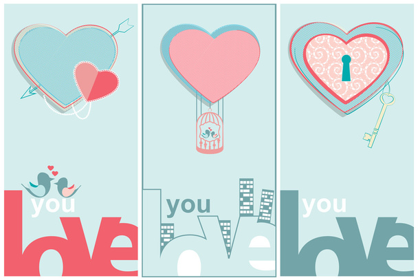 Love You Valentines message - Vektör, Görsel