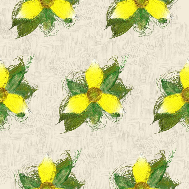seamless pattern with flowers on background - Foto, Imagem