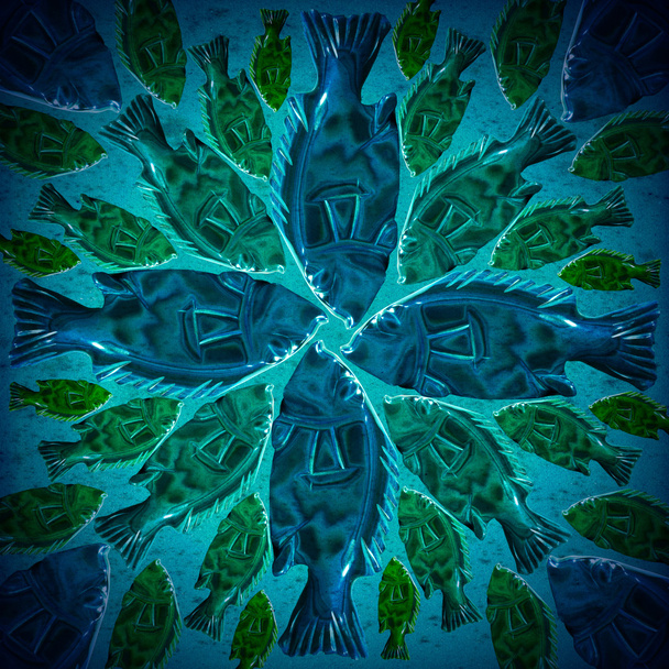 Stylized Fish Background - Photo, Image