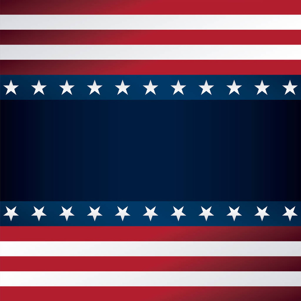 pattern of united state of american flag icons - Vector, Image
