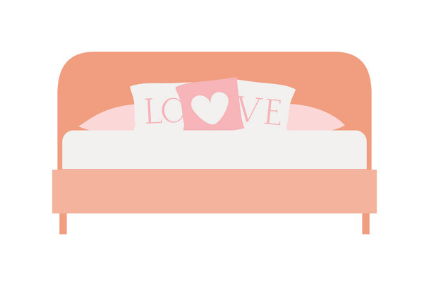 room with bed isolated icon - Vector, Image