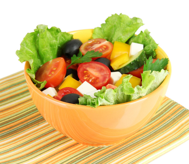 salada grega saborosa isolada em branco
 - Foto, Imagem