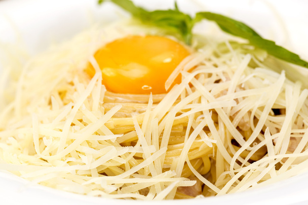 Spaghetti with egg - Photo, image