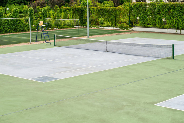 Outdoor empty tennis court. copy space. - Photo, Image