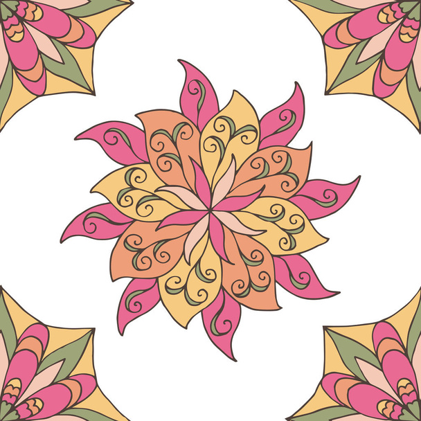 Abstract seamless mandala pattern - Vektor, obrázek
