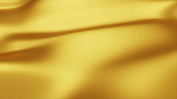 Aranyhullám háttér. Absztrakt varrat nélküli hurok 4k animáció az arany folyadék háttér. Arany textúra. Ruhával, bársony, láva, nugát, karamell, borostyán, méz, olaj. - Felvétel, videó