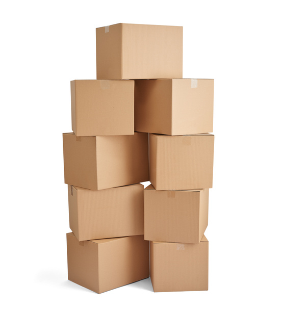 box package delivery cardboard carton stack - Photo, Image