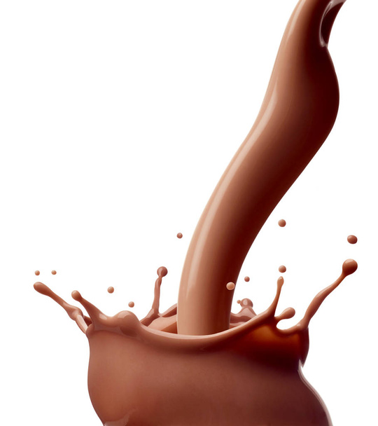 chocolate leche salpicadura bebida bebida gota de leche - Foto, Imagen