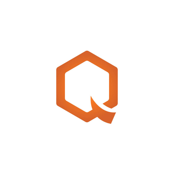 Q carta logo plantilla vector
  - Vector, Imagen