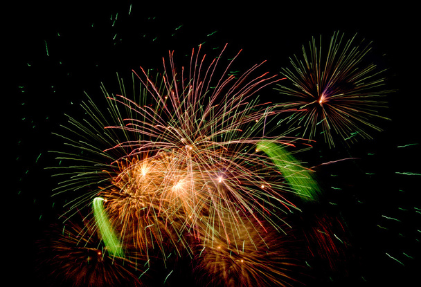 Fireworks on black - Foto, afbeelding