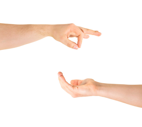 Begging for help hand gesture isolated - Φωτογραφία, εικόνα