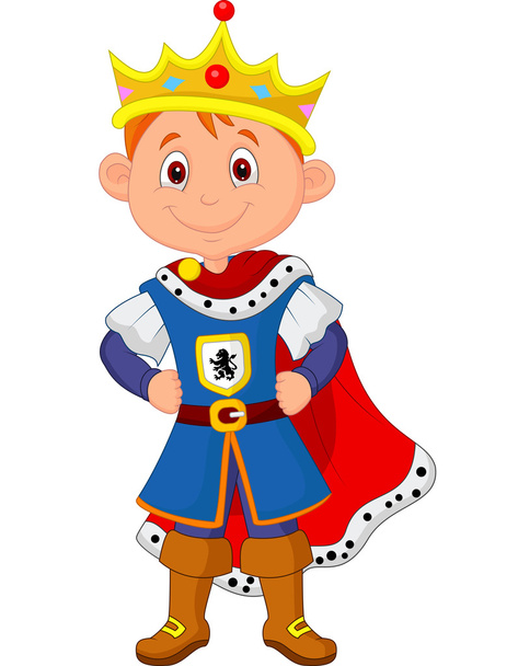 Милий хлопчик з королівським костюмом
 - Вектор, зображення