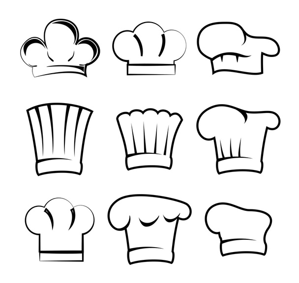 chef hats - Vector, Image