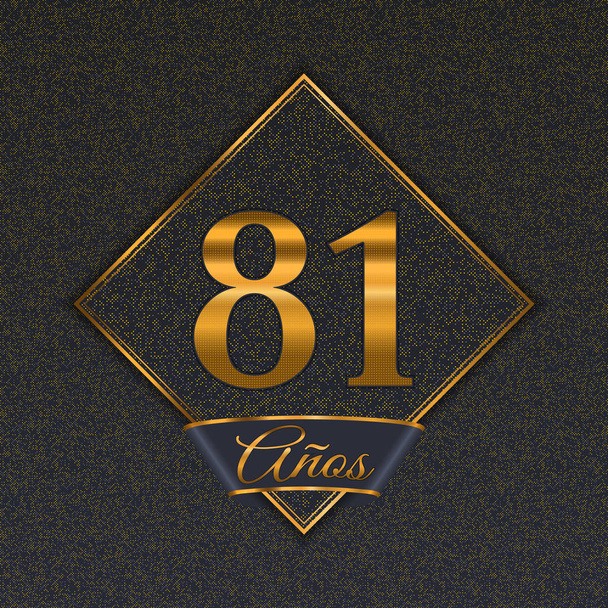 Número de oro español 81 plantillas
 - Vector, Imagen