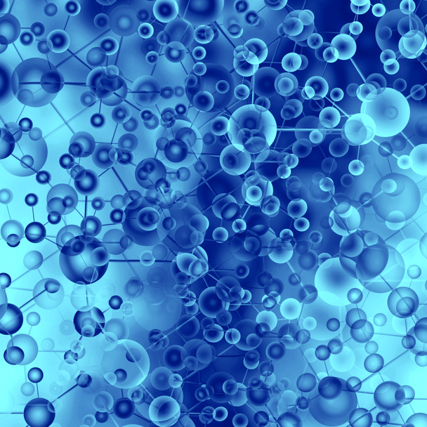 Kék molekula háttér - Fotó, kép