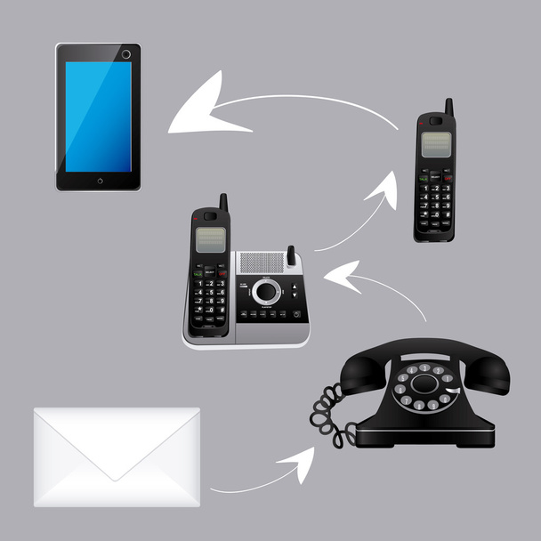 phones icons - Вектор,изображение
