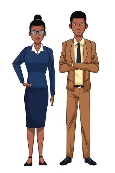 Business couple avatar - Vector, afbeelding
