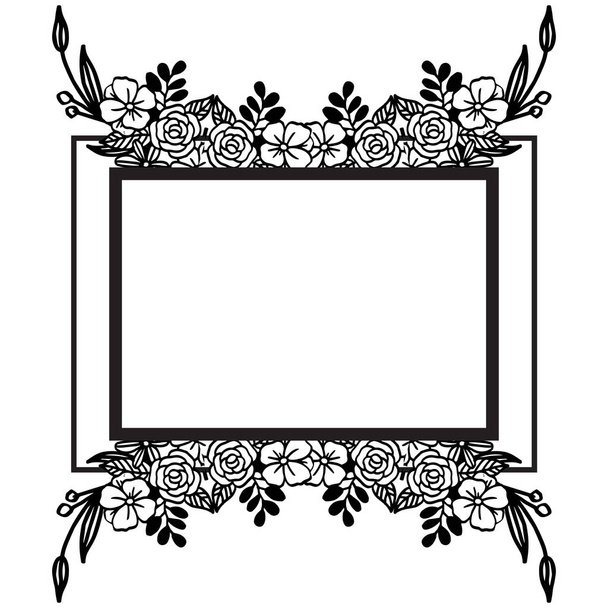 Vintage set, ornament Floral frame, decoratie bruiloft uitnodigingskaarten. Vector - Vector, afbeelding