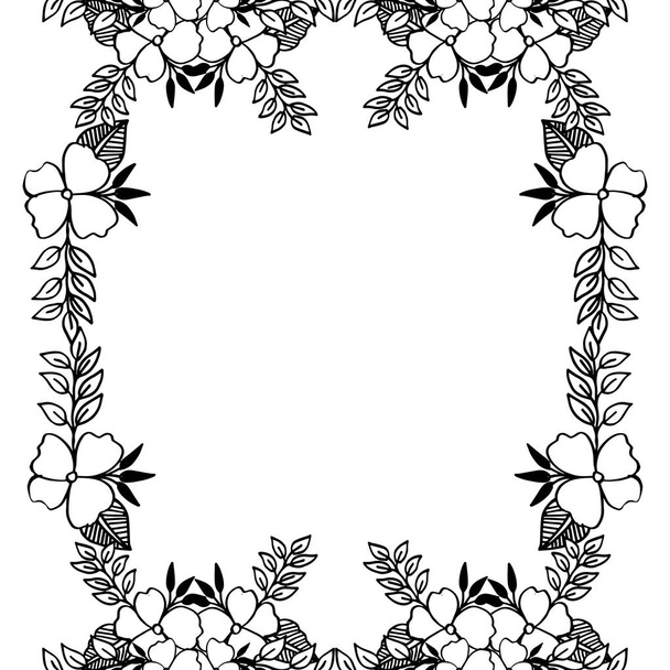 Wedding invitation cards, with design elegant floral frame. Vector - Vector, Image