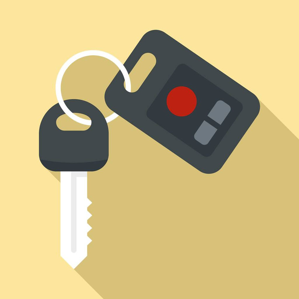 Icono de seguridad clave del coche, estilo plano
 - Vector, imagen