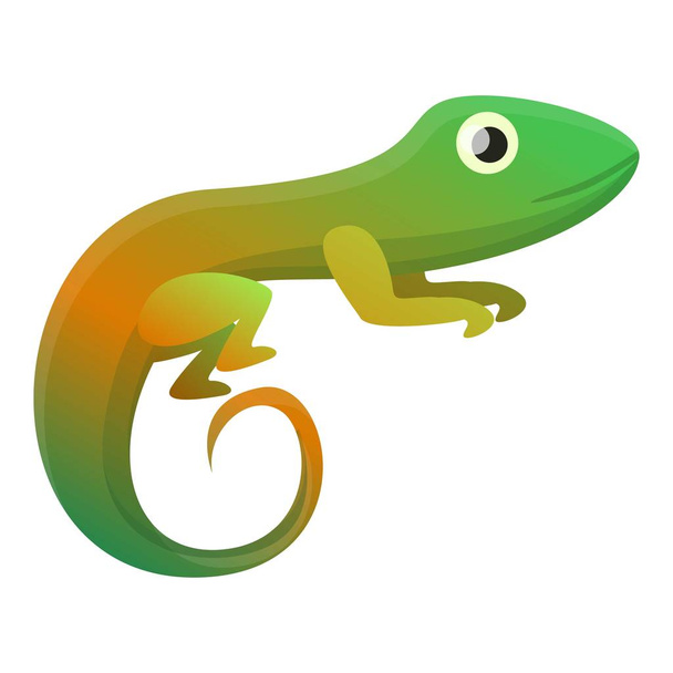 Colorful reptile icon, cartoon style - Vector, imagen