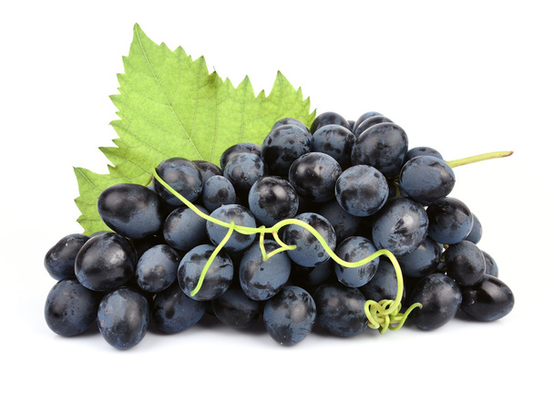 Maturare uva scura con foglie
 - Foto, immagini