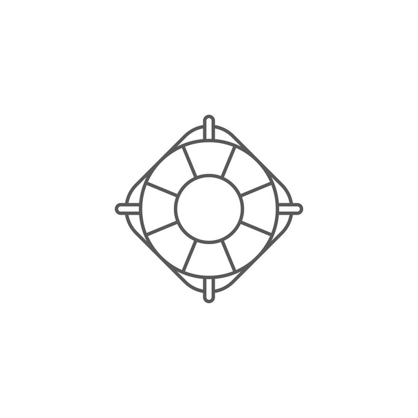Lifebója vektor ikon, elszigetelt fehér háttér - Vektor, kép